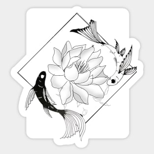 Koi flowers Sticker